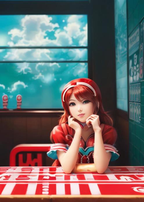 00025-2673185229-(((Wendy's girl), (Wendy's hentai), beautiful eyes), cute anime pose, Wendy's interior), cinematic light, cartoon, anime.png